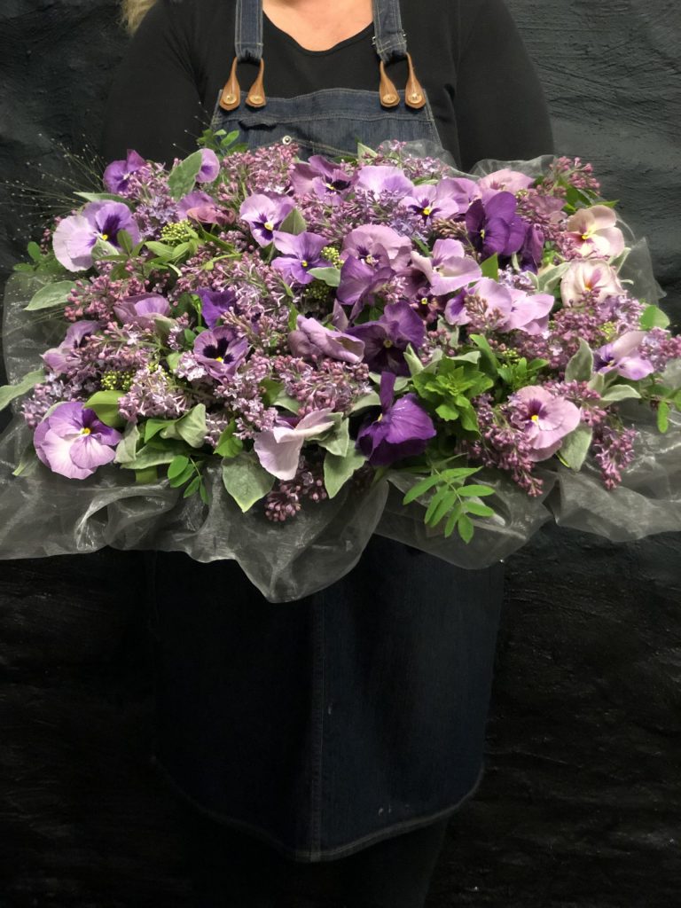 En blomsterkudde.